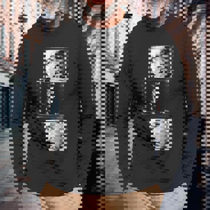 エルビスプレスリー_001 長袖Tシャツ 高齢者への贈り物