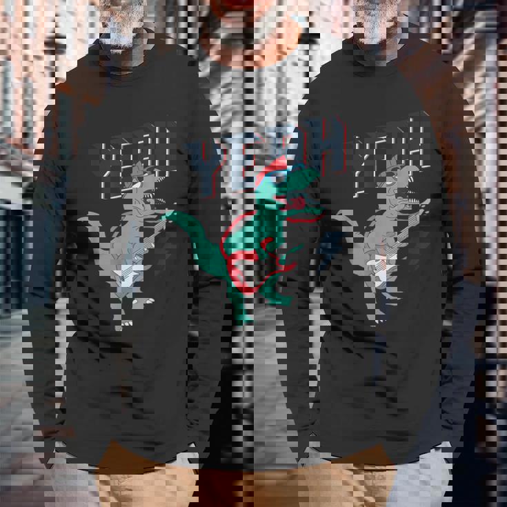 エレキギターtシャツ 長袖Tシャツ 高齢者への贈り物