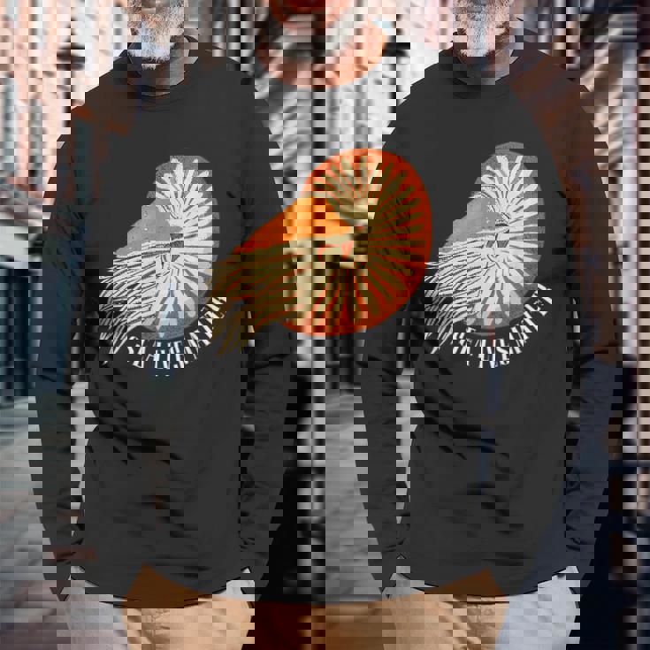 オウムガイ 海の生き物 太古の時代 海を救う 長袖Tシャツ 高齢者への贈り物