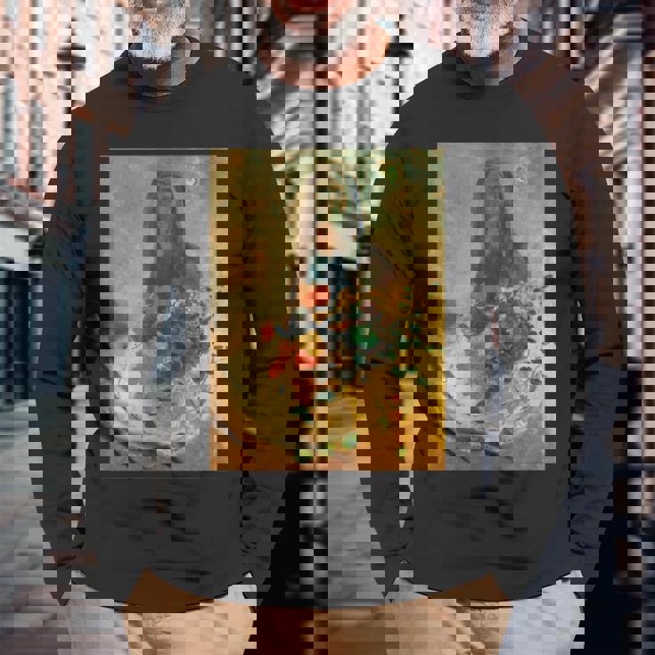 オディロン・ルドンによるミステリー 長袖Tシャツ 高齢者への贈り物