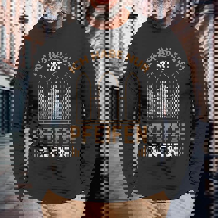 オルガンプレイヤー オルガンパイプオーガニスト 長袖Tシャツ 高齢者への贈り物