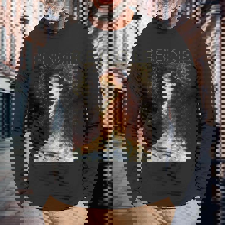 オーギュストルノワール-マドモアゼルダンヴェルの肖像 長袖tシャツ 長袖Tシャツ 高齢者への贈り物