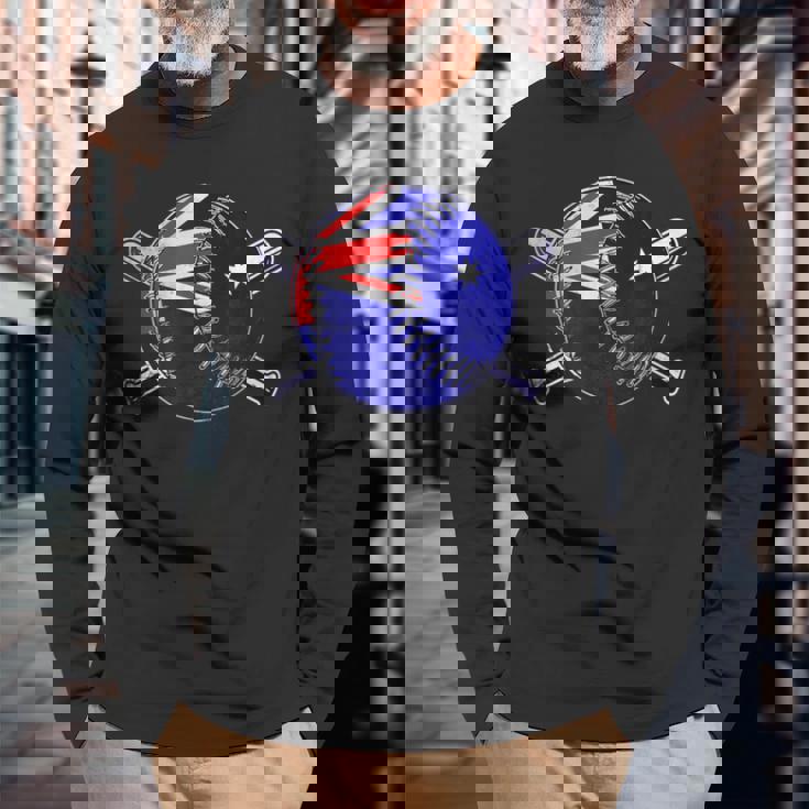 オーストラリアンベースボールスポーツ オーストラリア野球チーム 長袖Tシャツ 高齢者への贈り物