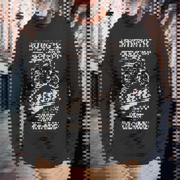 オートバイ バイク 2輪車 お父さん 祖父 1974年 生まれ 誕生日 ヴィンテージ 服 長袖Tシャツ 高齢者への贈り物