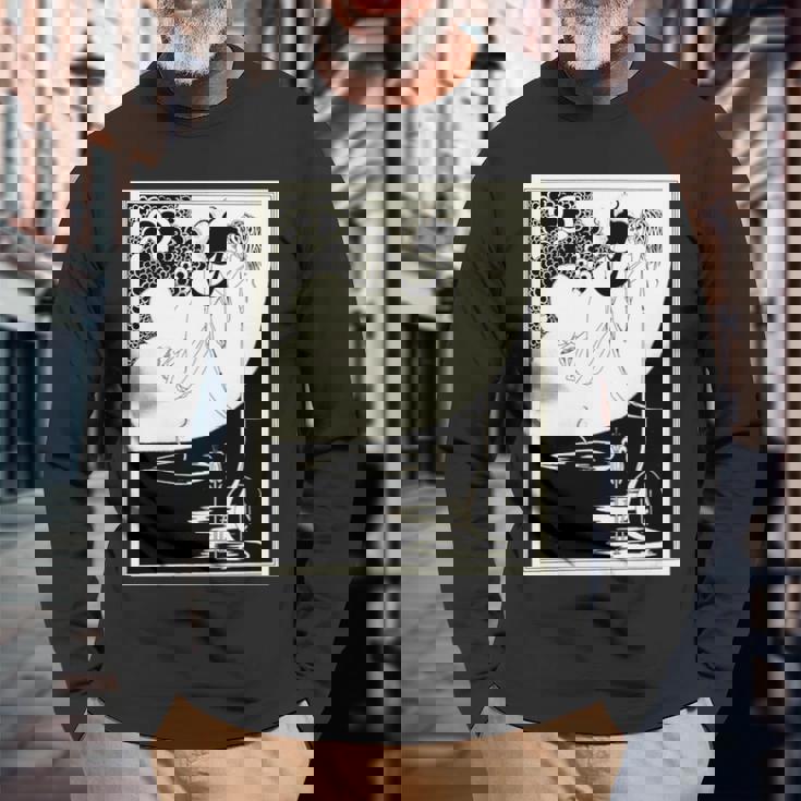 オーブリー・ビアズリーによるクライマックス1893 長袖tシャツ 長袖Tシャツ 高齢者への贈り物