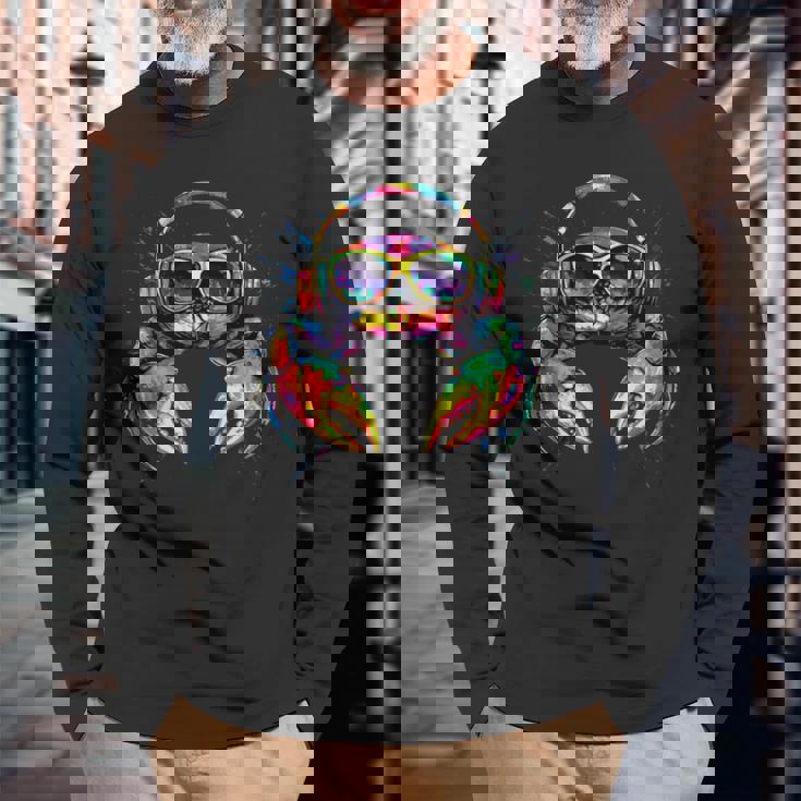 カニ カニ 甲殻類 カニ シアワガニ ザリガニ スイートクラブ 長袖tシャツ 長袖Tシャツ 高齢者への贈り物