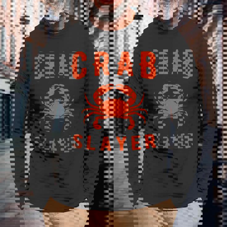 カニのスレイヤー 長袖Tシャツ 高齢者への贈り物