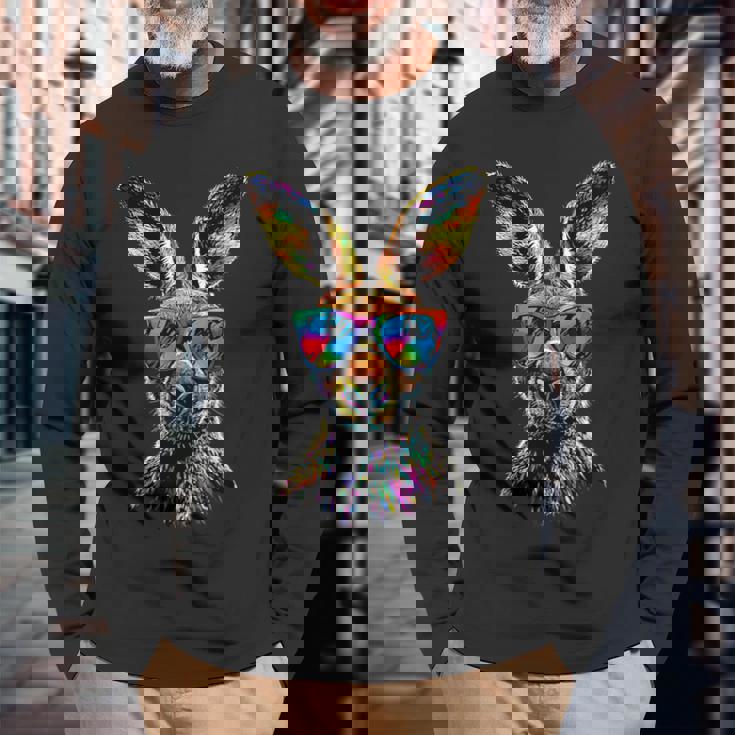 カンガルー オーストラリア ラブ・アウトバック ワイルド・スウィート・カンガルー 長袖Tシャツ 高齢者への贈り物