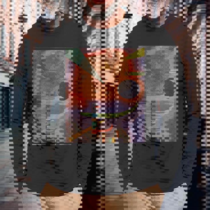 カンディンスキーによる3つの要素 長袖Tシャツ 高齢者への贈り物