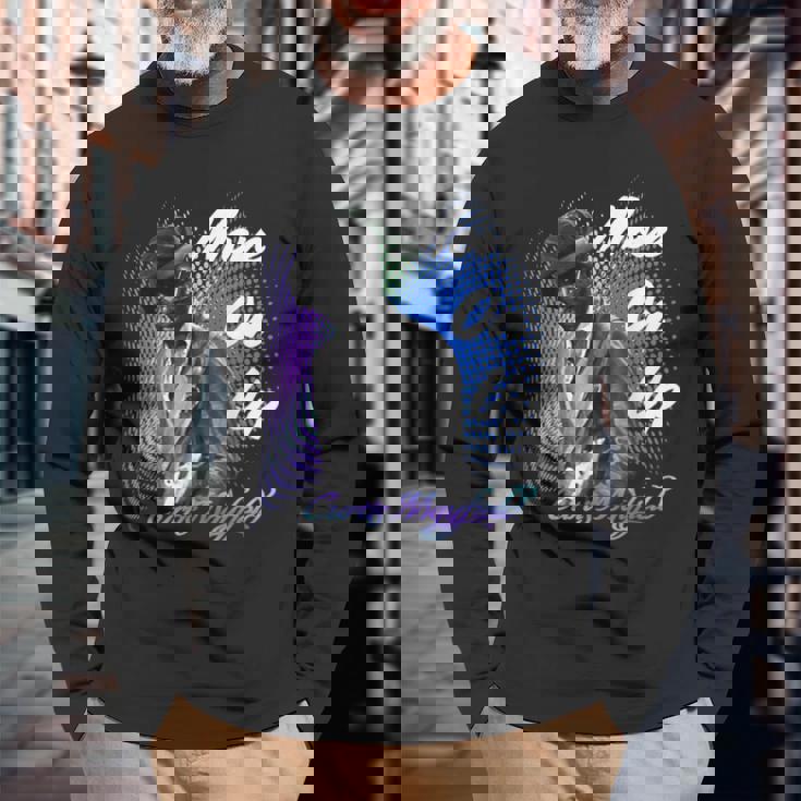 カーティスメイフィールド_002 長袖Tシャツ 高齢者への贈り物