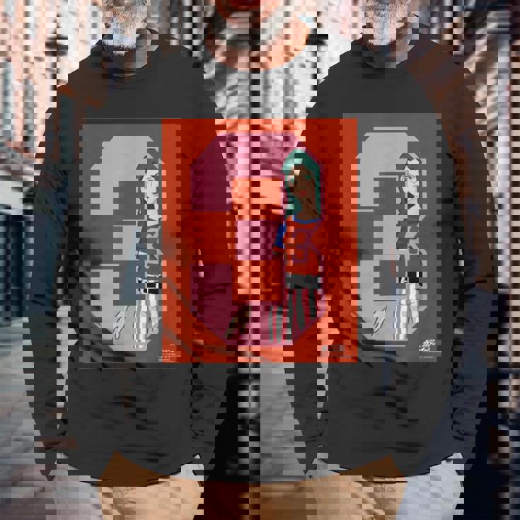 ガッチャマン ユニフォームデザインa-3 長袖Tシャツ 高齢者への贈り物