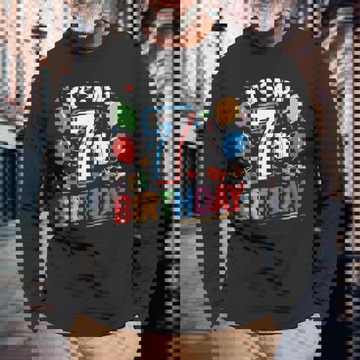 キッズ 7歳の誕生日シャツ男の子キッズ幼児7歳の誕生日男の子 長袖Tシャツ 高齢者への贈り物