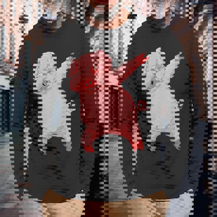 キッズ ダビングピグレット 服 ダブ ダンス 衣装 農家 ギフト 豚 長袖Tシャツ 高齢者への贈り物