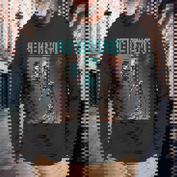 キッズ トレンド ミーム ブレイン ロート イタリアン ポット ホットスポット スケルトン 長袖Tシャツ 高齢者への贈り物