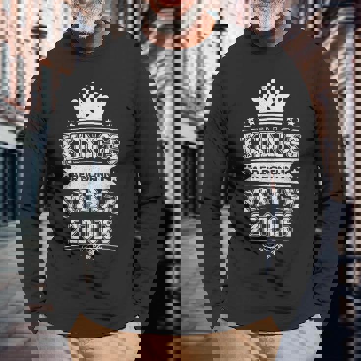 キングスは2006年3月に誕生 20歳の誕生日 男性 男の子 長袖Tシャツ 高齢者への贈り物