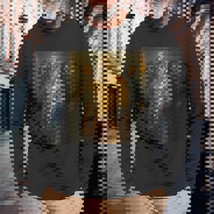 ギリシャ神 ゼウス・ポセイドン・ハデス ギリシャ神話 長袖Tシャツ 高齢者への贈り物