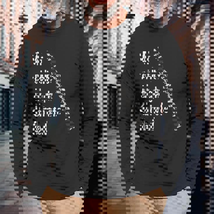 クラリネット クラリネット 楽器のことわざ 長袖Tシャツ 高齢者への贈り物