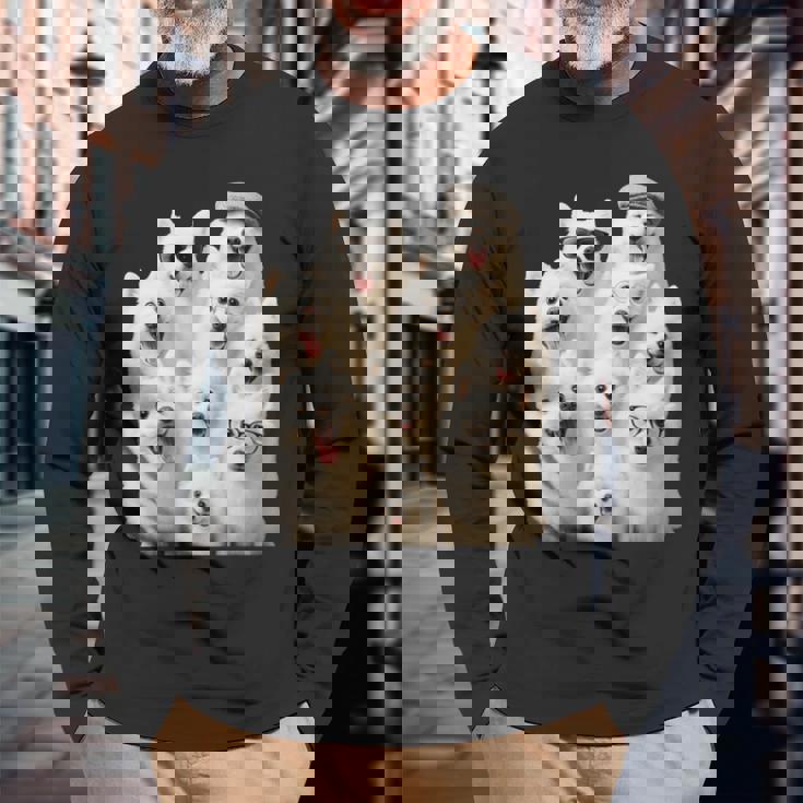 クレイジー日本スピッツ 長袖tシャツ 長袖Tシャツ 高齢者への贈り物