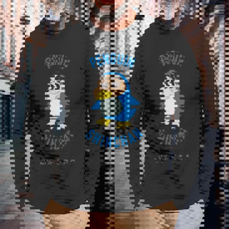 クレヨンしんちゃん ぺんぎんしんちゃん ワンポイント 長袖tシャツ 長袖Tシャツ 高齢者への贈り物