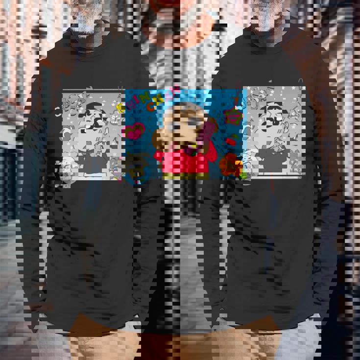 クレヨンしんちゃん 平成ごっこ しんちゃん 長袖tシャツ 長袖Tシャツ 高齢者への贈り物