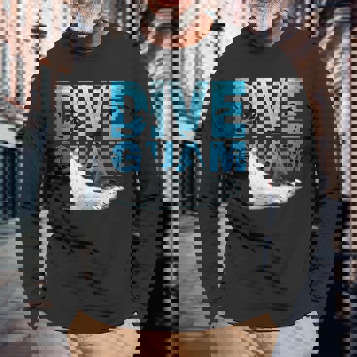 グアムマンタでのダイビング 長袖Tシャツ 高齢者への贈り物