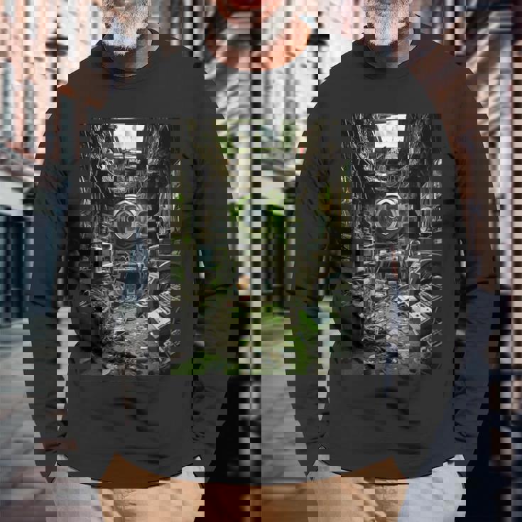 ゲームルームウィアードコアスペーシャスドリームコア 長袖Tシャツ 高齢者への贈り物