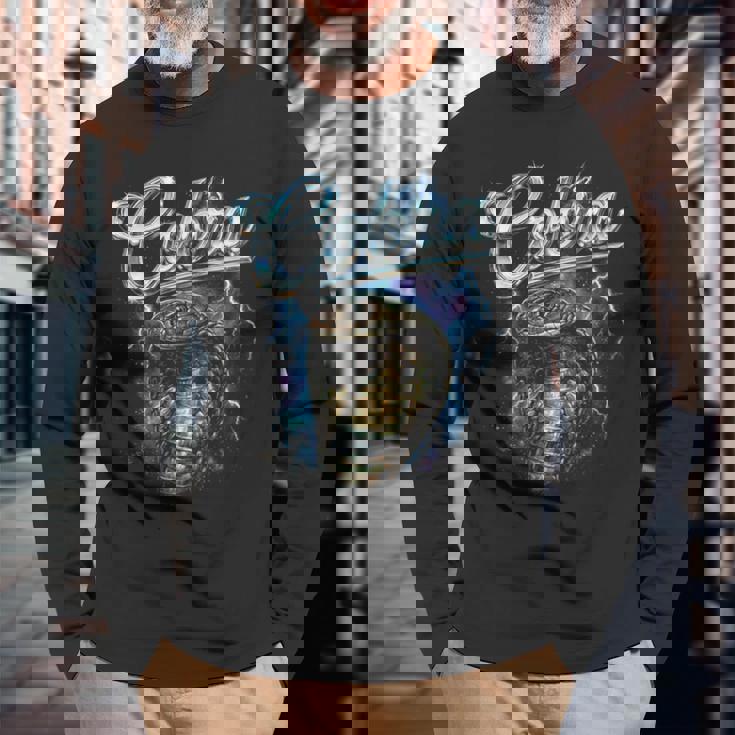 コブラ ヴィンテージ 90年代 レトロ 面白い コブラ 80年代 蛇好き 長袖Tシャツ 高齢者への贈り物