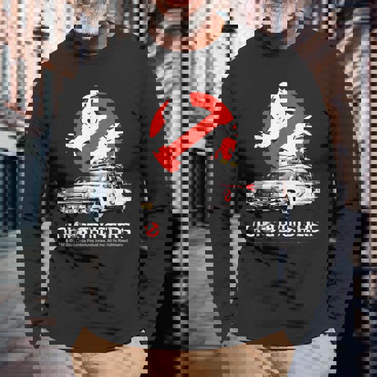 ゴーストバスターズ ハロウィン デザイン Ecto 1 長袖Tシャツ 高齢者への贈り物