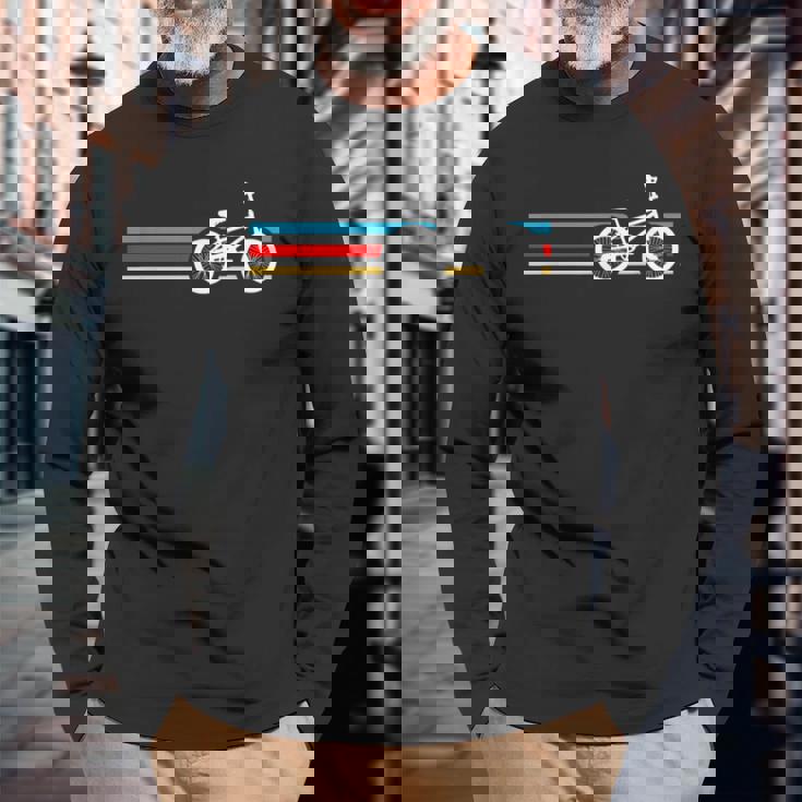 サイクリング Bmx ダウンヒル デザイン レトロ ヴィンテージ Bmx 長袖Tシャツ 高齢者への贈り物