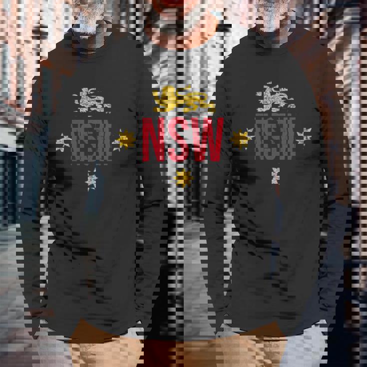 サウスウェールズ Nsw ライオンフラッグ オーストラリア 長袖Tシャツ 高齢者への贈り物