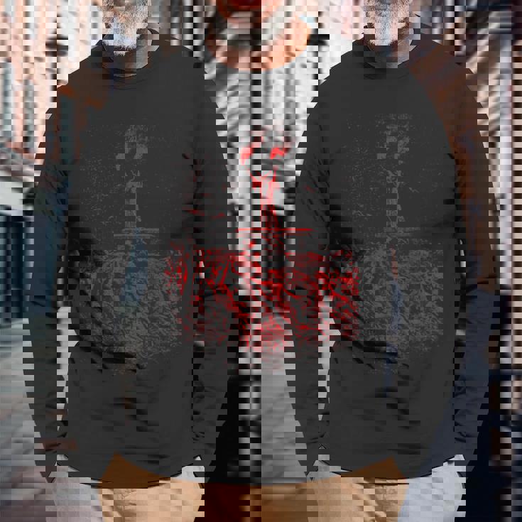 サバス・サタン・ブラックメタルで踊るギュスターヴ・ドールの魔女たち Dore Witchesabbath 長袖Tシャツ 高齢者への贈り物