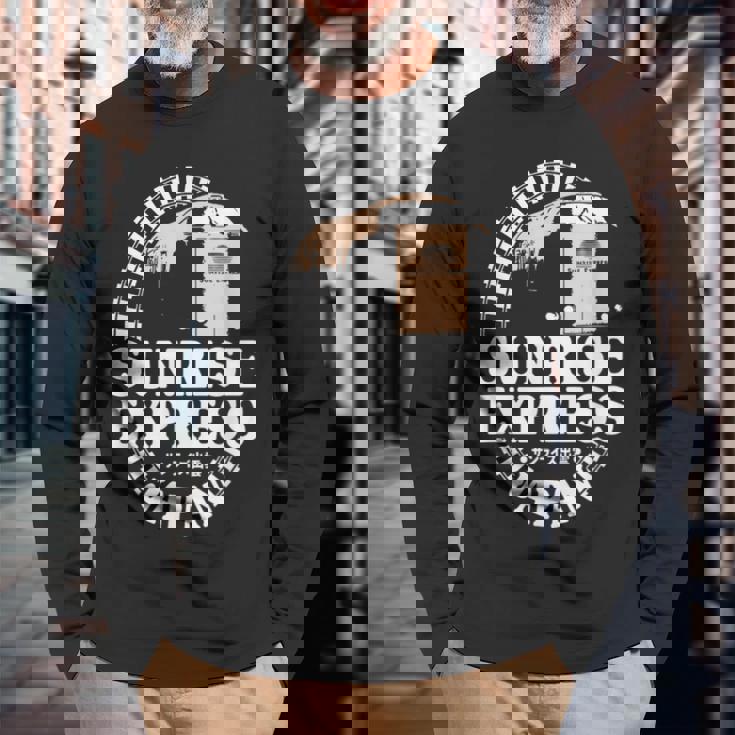 サンライズ エクスプレス トレイン 日本 東京 出雲 サンライズ 出雲 電車 長袖Tシャツ 高齢者への贈り物