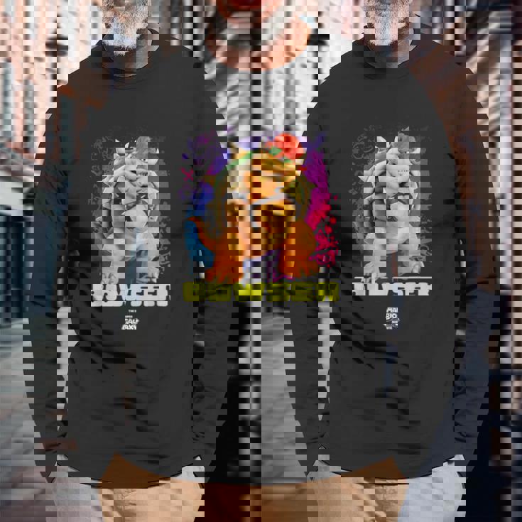 ザ・スーパーマリオギャラクシー・ムービー Cool Bowser 長袖Tシャツ 高齢者への贈り物