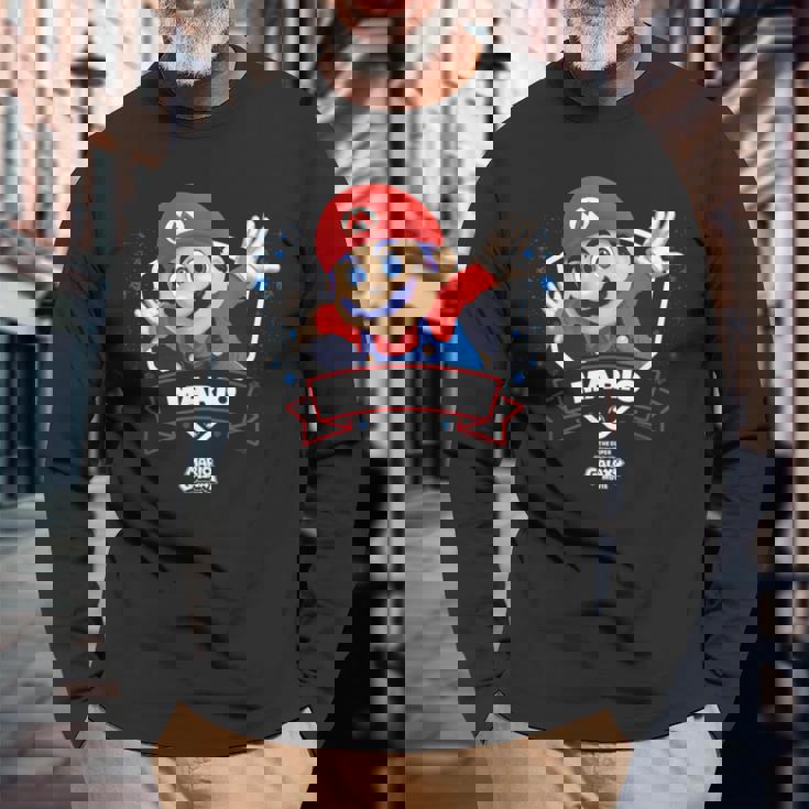 ザ・スーパーマリオギャラクシー・ムービー Mario Champion 長袖Tシャツ 高齢者への贈り物