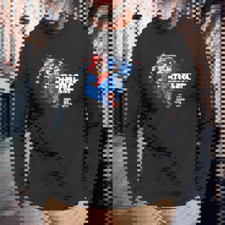 ザ・スーパーマリオギャラクシー・ムービー Timepin 長袖Tシャツ 高齢者への贈り物