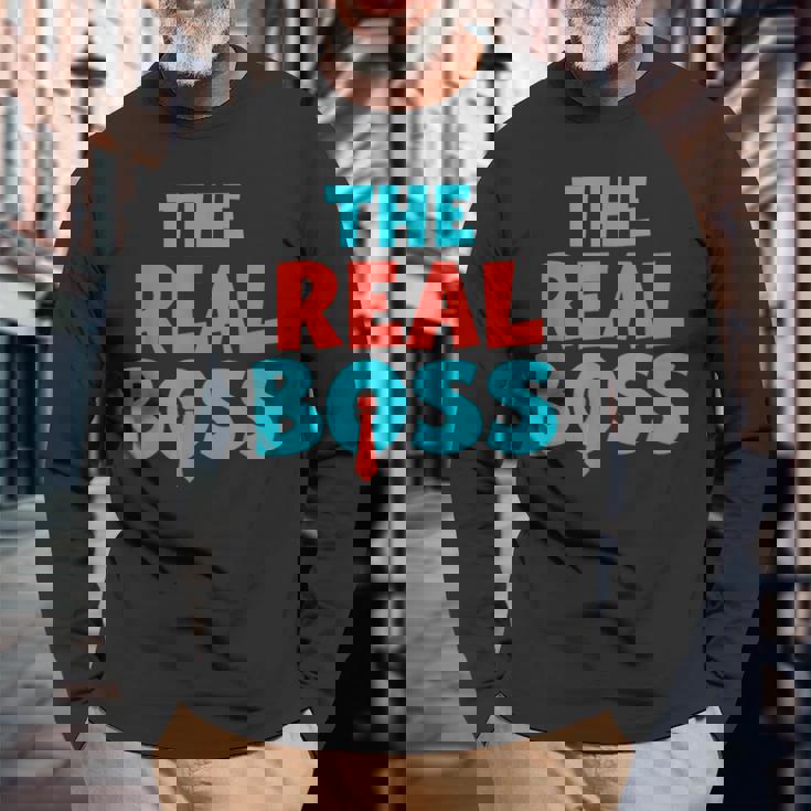 ザ・リアル・ボス 長袖Tシャツ 高齢者への贈り物