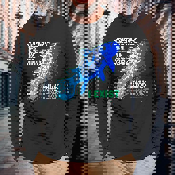 シーラカンス I Exist 長袖Tシャツ 高齢者への贈り物