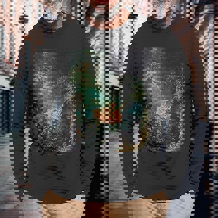 ジャンオノレ・フラゴナール作 スイングペインティング 長袖Tシャツ 高齢者への贈り物