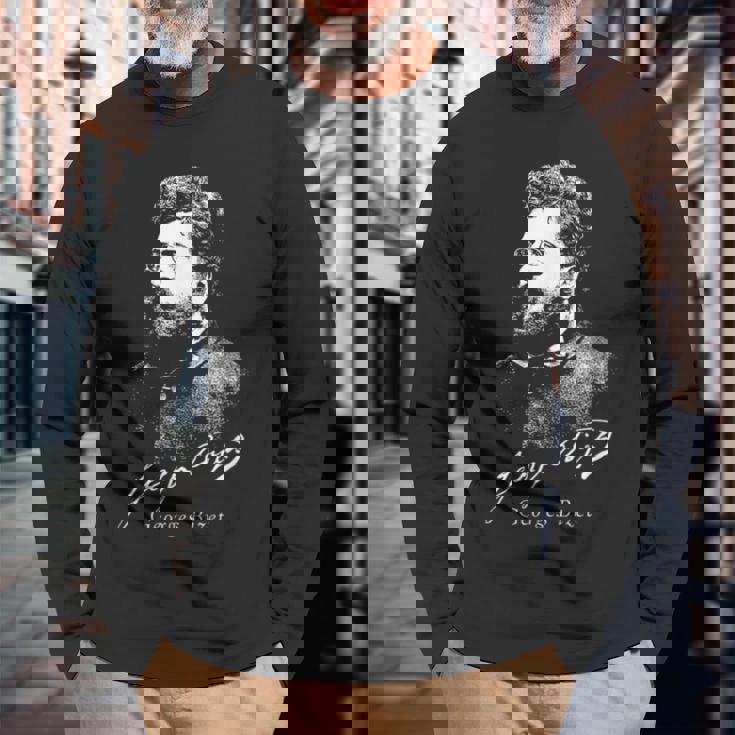 ジョルジュ・ビゼー。 フランスの作曲家。 クラッシック。 長袖Tシャツ 高齢者への贈り物