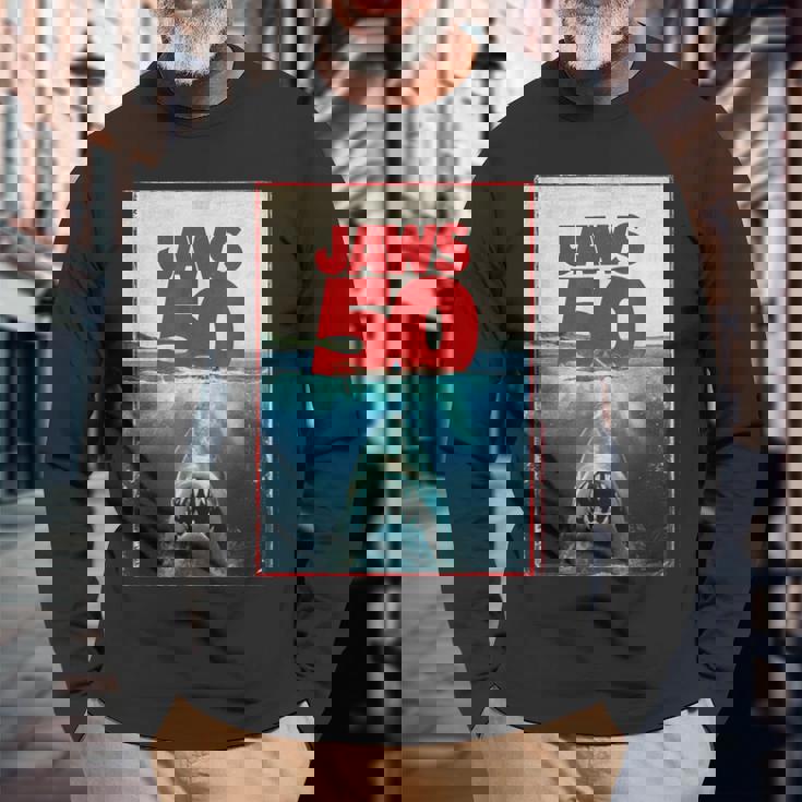 ジョーズ 50 ジョーズ 2025 セレブレーション クラシック 長袖Tシャツ 高齢者への贈り物