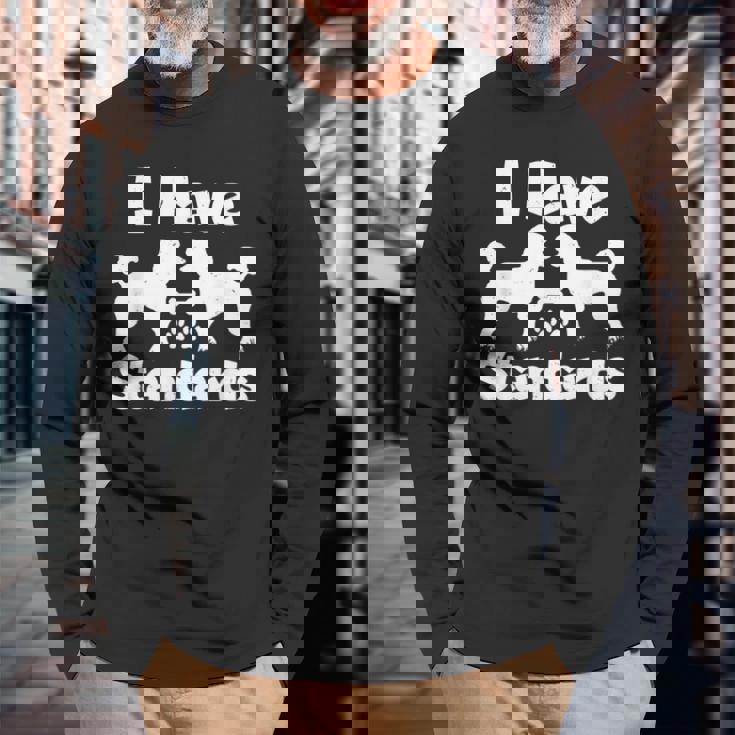 スタンダード プードル オーナーズ I Havetandards ファニー プードル 長袖Tシャツ 高齢者への贈り物