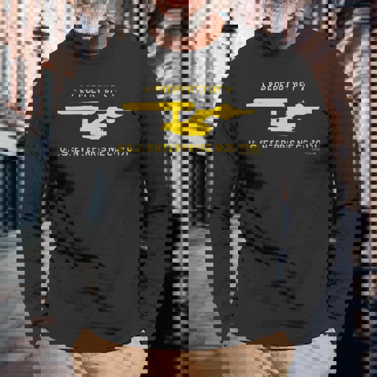 スタートレック オリジナルシリーズ USSエンタープライズプロパティ 長袖Tシャツ 高齢者への贈り物