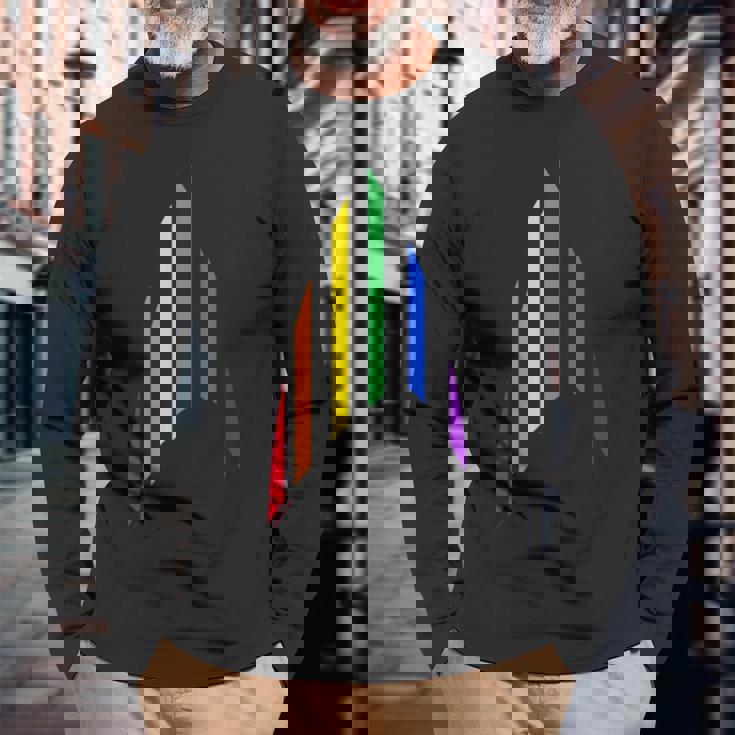 スタートレック オリジナルシリーズ プライドレインボーデルタ 長袖tシャツ 長袖Tシャツ 高齢者への贈り物