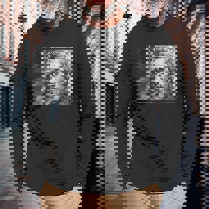 スティーブ・マックイーン 大脱走男優 1969年 長袖Tシャツ 高齢者への贈り物