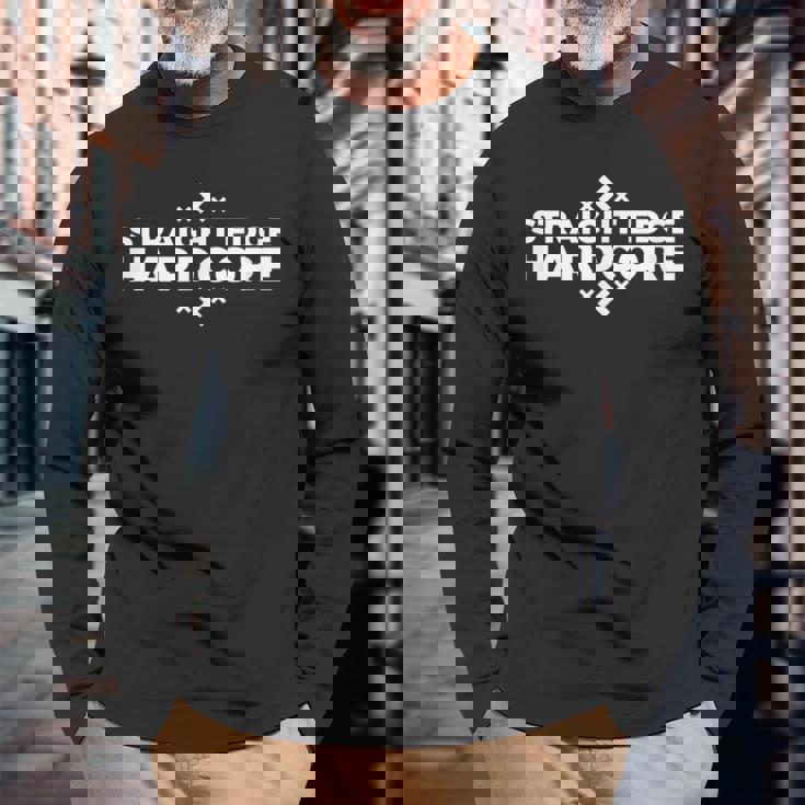 ストレートエッジ ハードコア パンク ロックバンド 長袖Tシャツ 高齢者への贈り物