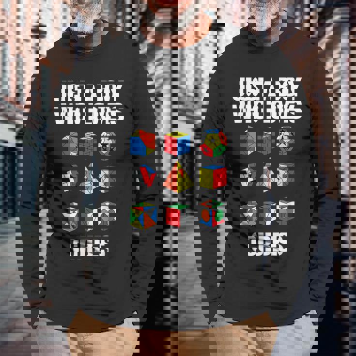 スピードキューブパズル キューブキューブ キッズ 長袖Tシャツ 高齢者への贈り物