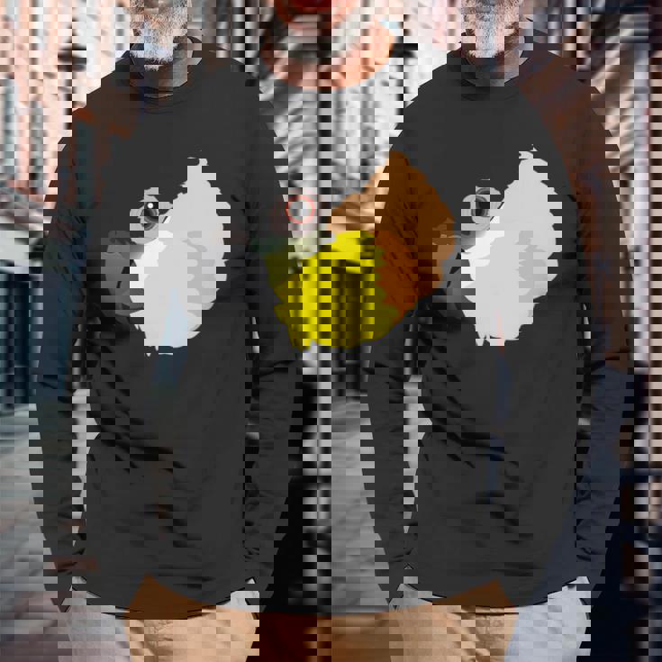 ズグロシロハラインコ 長袖tシャツ 長袖Tシャツ 高齢者への贈り物