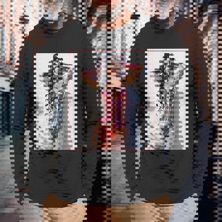 セクシーガールグラフィックtシャツ セクシー巨乳sfピンナップガール 長袖tシャツ 長袖Tシャツ 高齢者への贈り物