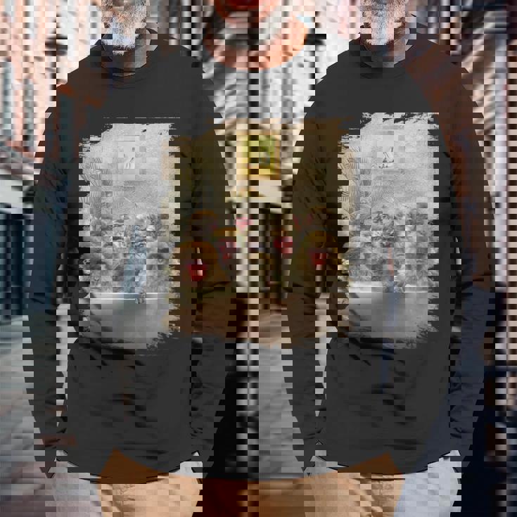 セルフケア お風呂 猿 お風呂 長袖Tシャツ 高齢者への贈り物