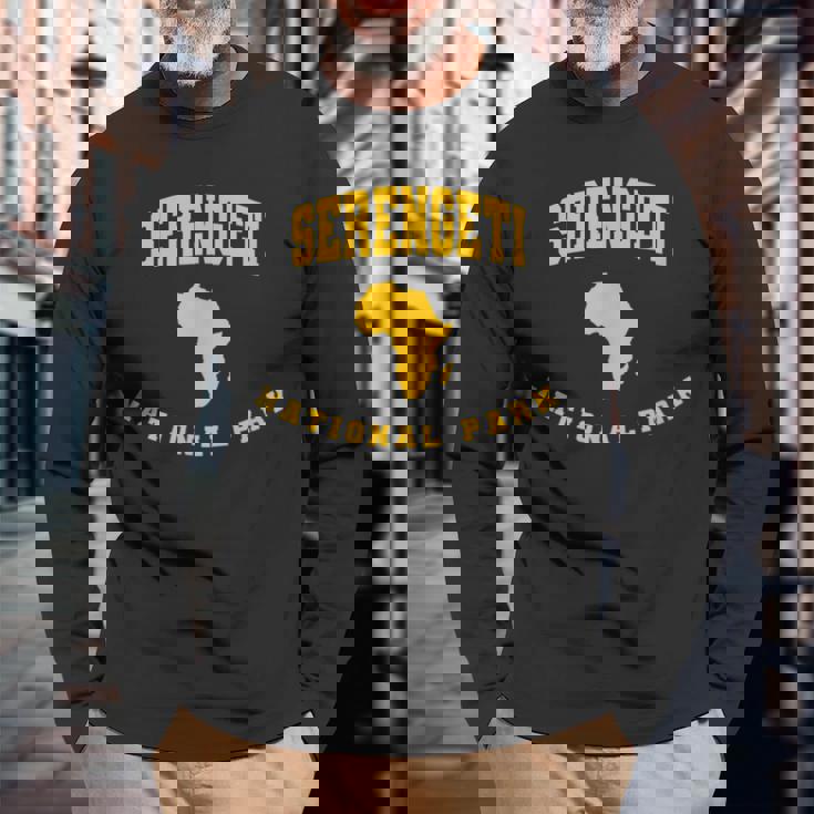 セレンゲティ国立公園 アフリカ 長袖Tシャツ 高齢者への贈り物